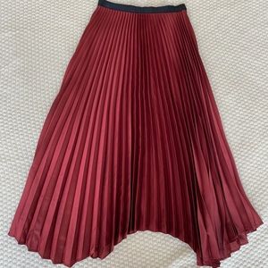 Zara Asymmetrical Pleated Long Skirt
